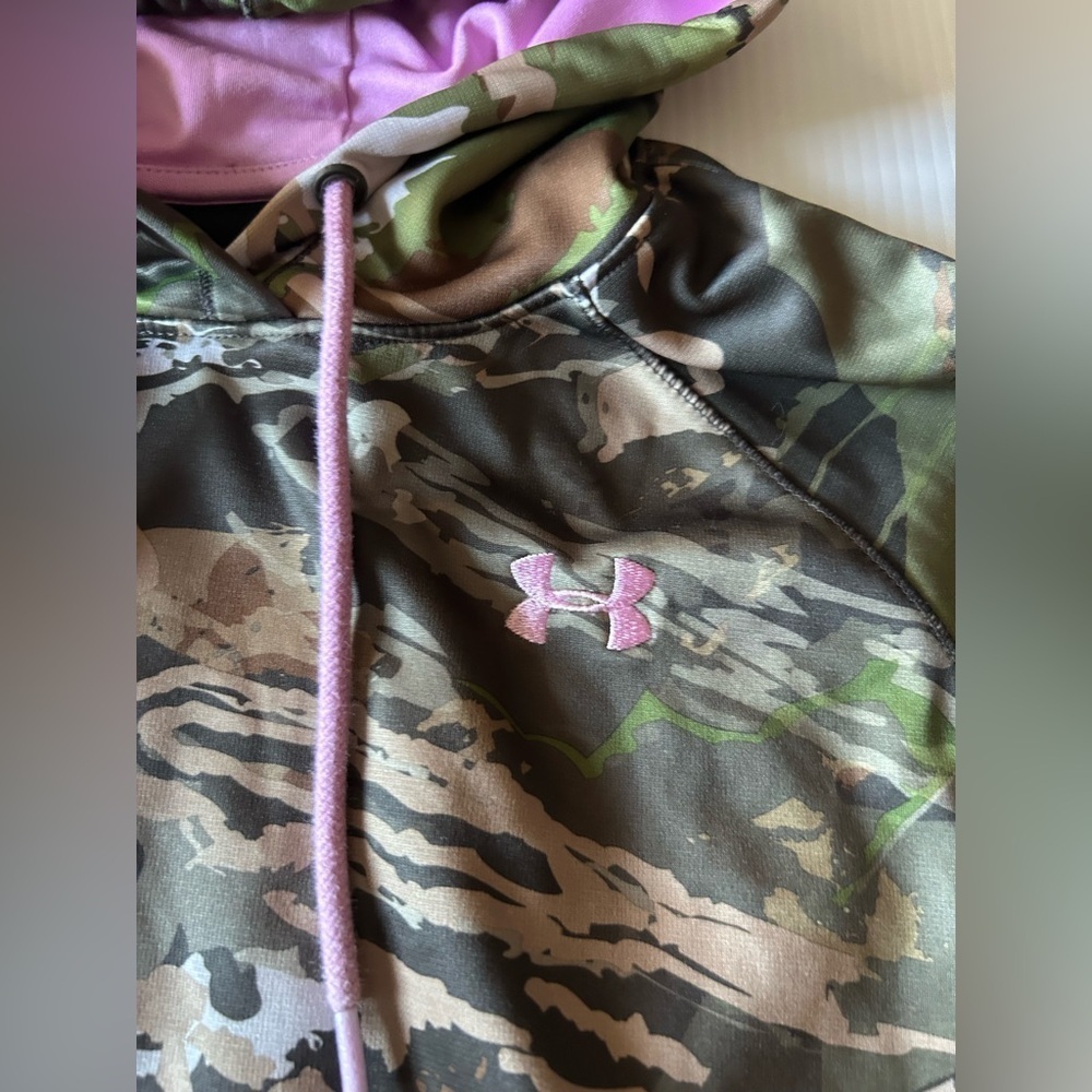 Under Armour Camouflage Hoodie with Pink Interior - Picture 2 of 6